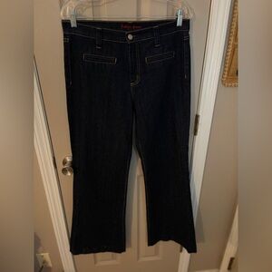 Fabrizio Gianni AMAZING vintage mid-rise dark wash wide leg vintage jeans Sz 8.